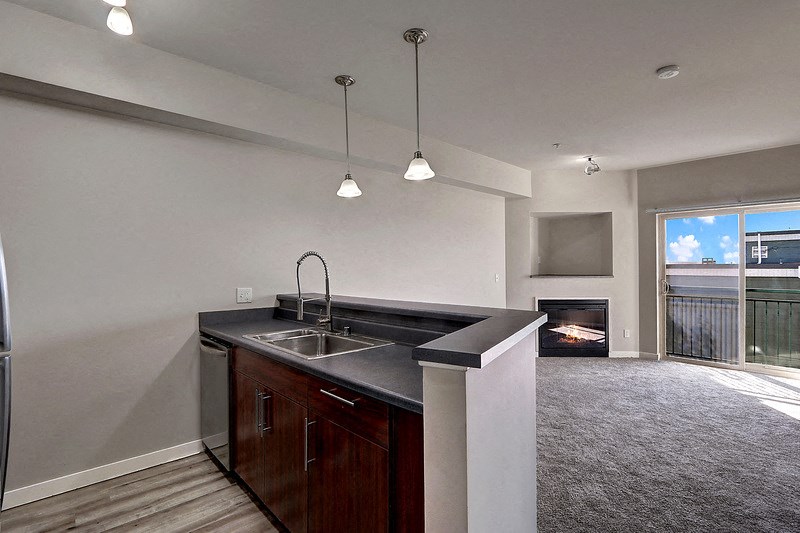 Kitchen and living area