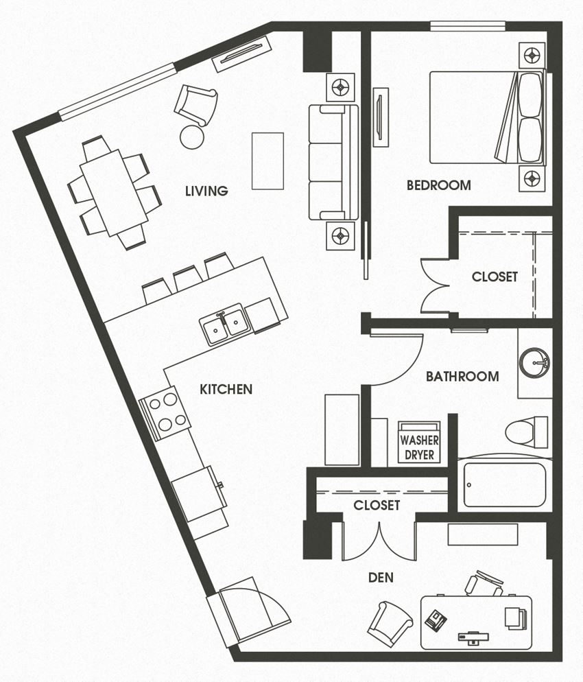 1 Bed 1 Bath A12