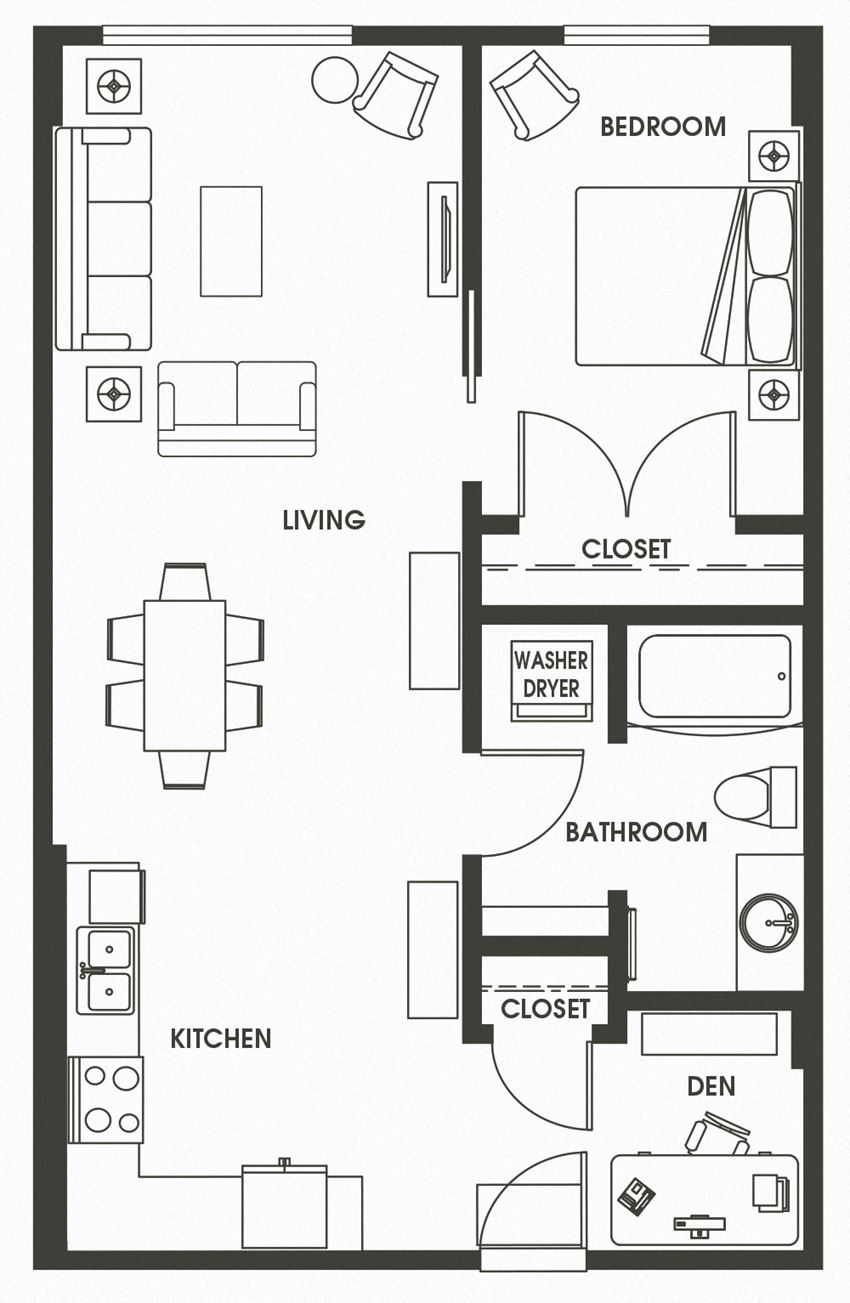 1 Bed 1 Bath A14A