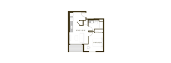 A floor plan of a house with dimensions and room layout.