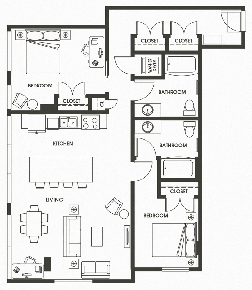 2 Bed 2 Bath B10
