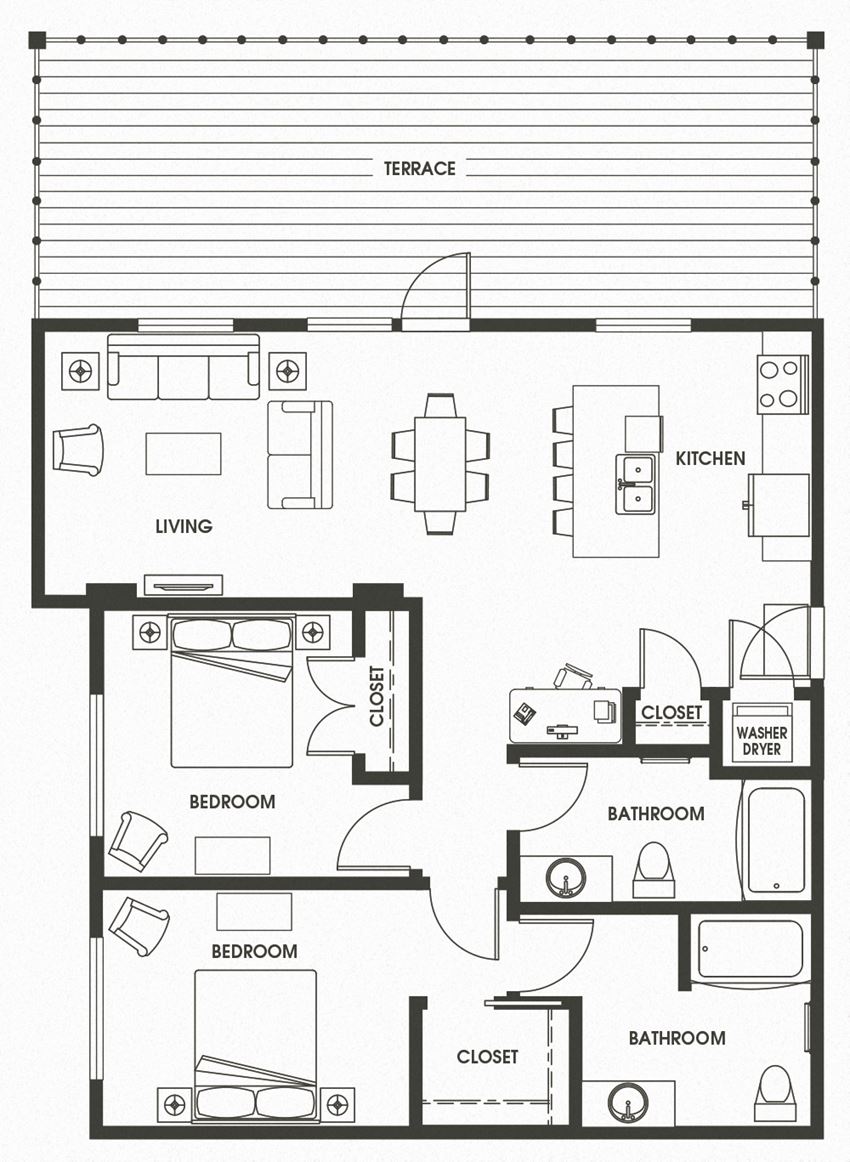 2 Bed 2 Bath B13