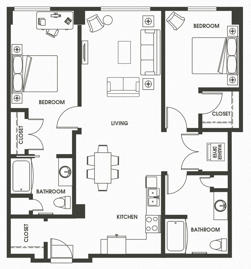 2 Bed 2 Bath B14