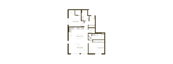 A black and white image of a floor plan for a house.