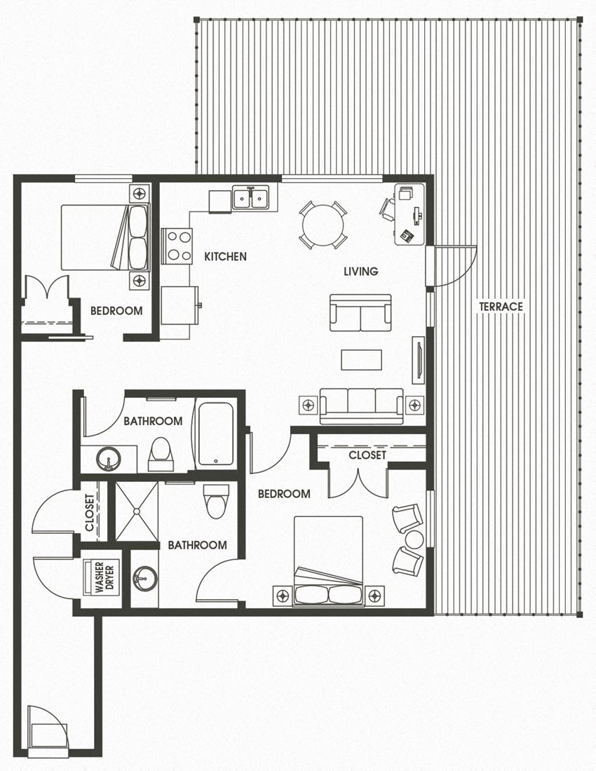 2 Bed 2 Bath B4A