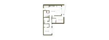 A black and white image of a floor plan for a house.