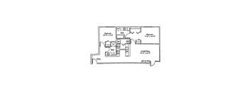 a floor plan of a house with bedrooms and baths and an open concept floor plan