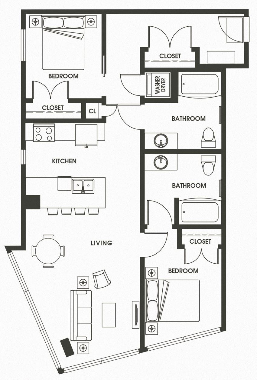 2 Bed 2 Bath B8