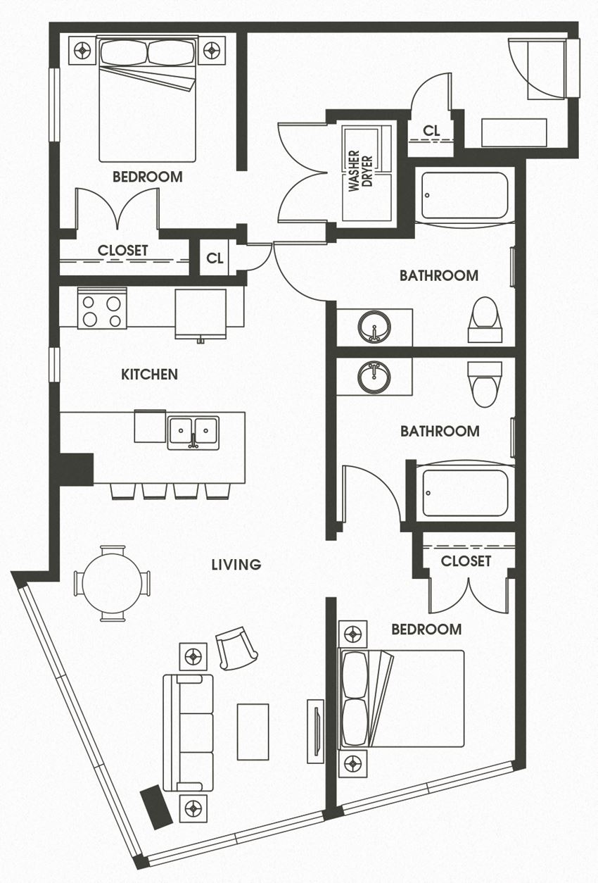 2 Bed 2 Bath B9A