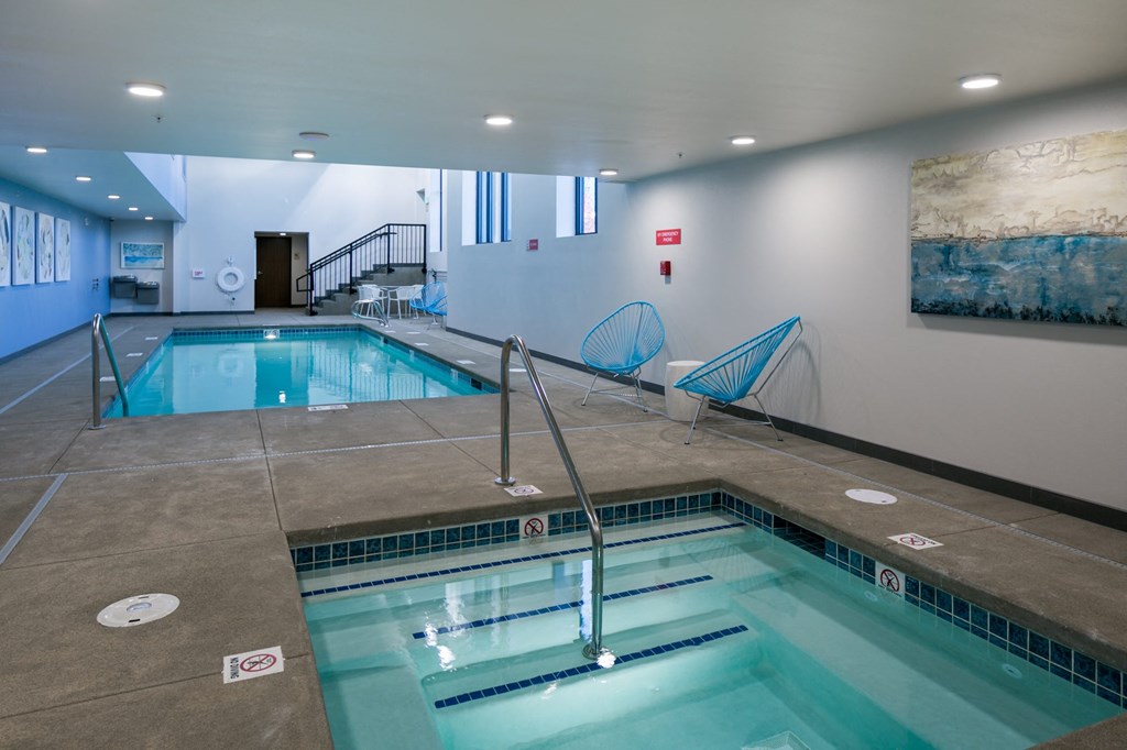 the indoor swimming pool at the inn at the market