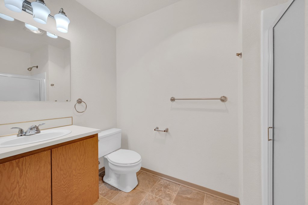 a bathroom with a toilet and a sink and a mirror