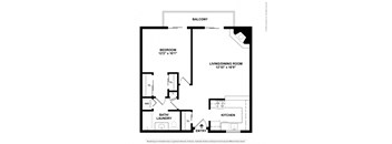 1 Bed, 1 Bath A1