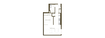 A floor plan of a house with rooms and dimensions.