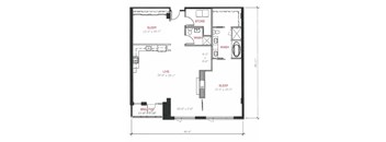 2 Bed 2 Bath  B2