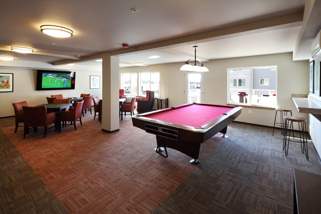 play a game of pool with your friends in our game room