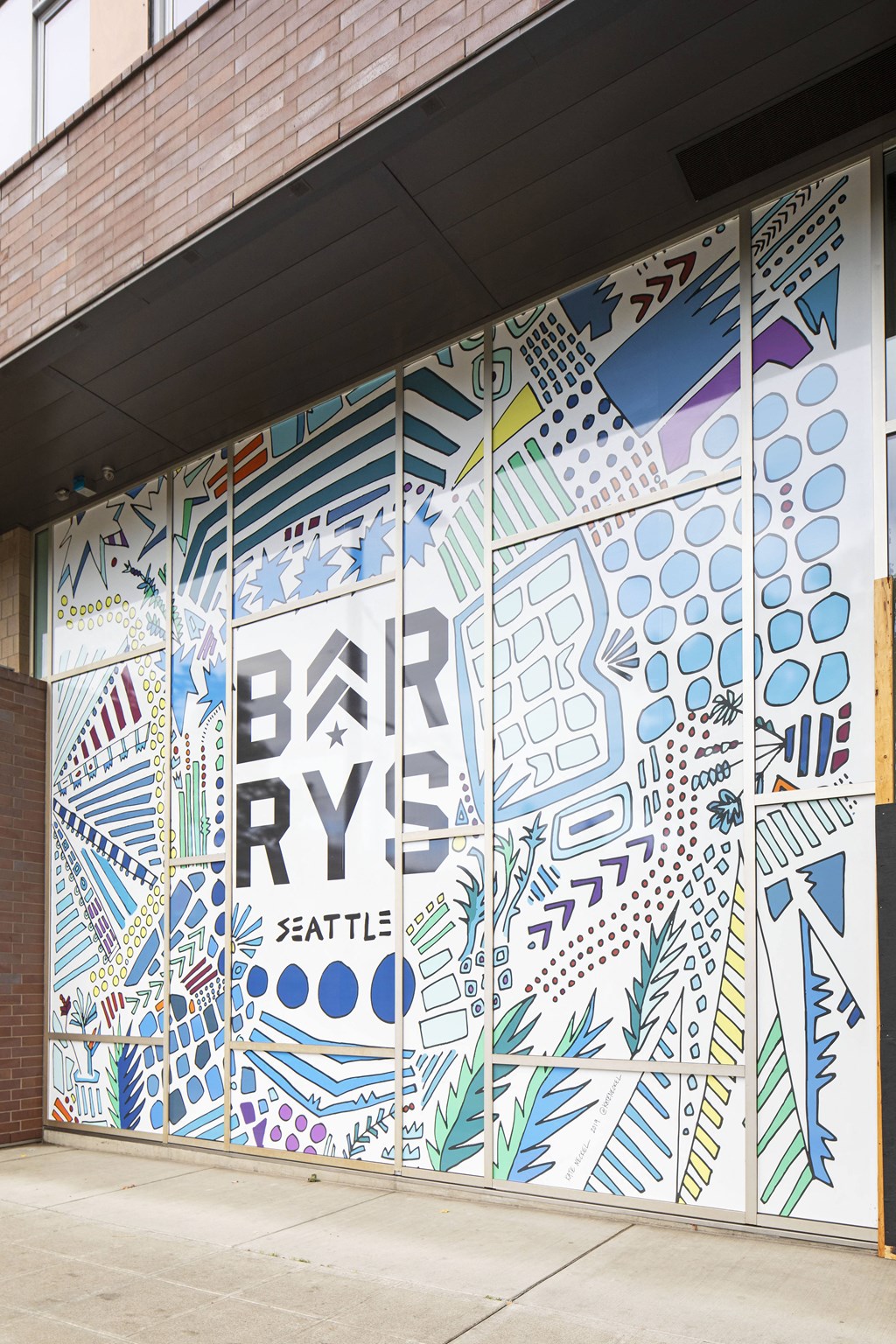 a mural on the side of a building