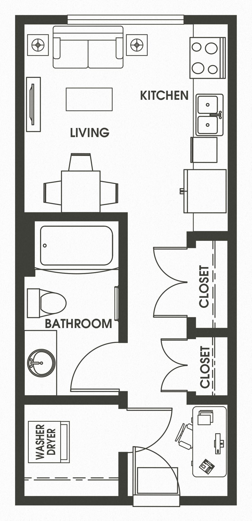Studio 1 Bath S2