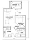 2 Bed, 1 Bath B6