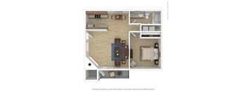 1 Bed, 1 Bath A1
