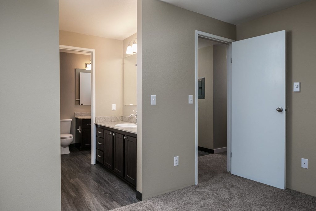 a bathroom with a sink and a toilet and a mirror