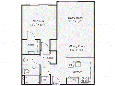 a floor plan of a living room and a dining room