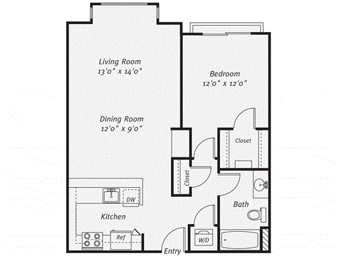 a floor plan of a living room and a dining room