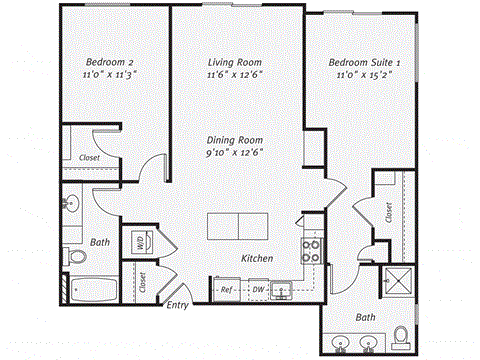 a floor plan of a living room and a dining room