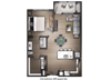 1 Bed, 1 Bath A3A