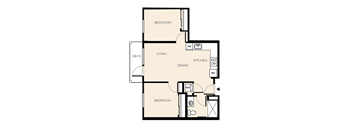 2 Bed 1 Bath (B12)