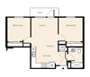 2 Bed 1 Bath (B15)