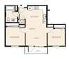 2 Bed 1 Bath (B1)