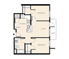 2 Bed 1 Bath (B3)