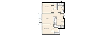 2 Bed 1 Bath (B6)