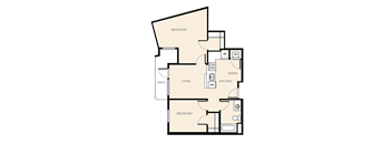 2 Bed 1 Bath (B9)