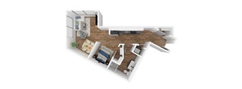 Open 1 Bed, 1 Bath O1