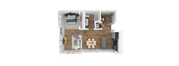 Open 1 Bed, 1 Bath O3