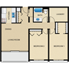 2 Bedroom, 1 Bath B1