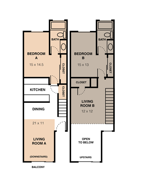 floor plan of the living room and kitchen of the house