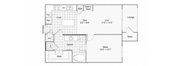 a2 Floor Plan at The Brookhaven Collection, Atlanta