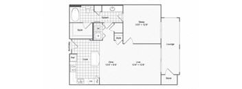 A3 Floor Plan at The Brookhaven Collection, Atlanta, GA, 30329
