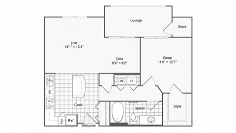 A4 Floor Plan at The Brookhaven Collection, Atlanta, Georgia