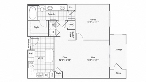 a3 Floor Plan at The Brookhaven Collection, Georgia, 30329