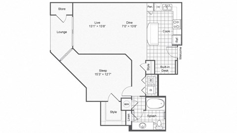 a5 Floor Plan at The Brookhaven Collection, Atlanta, Georgia