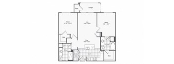 B1 Floor Plan at The Brookhaven Collection, Atlanta, Georgia
