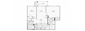 B1-2 Floor Plan at The Brookhaven Collection, Georgia