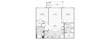 B2 Floor Plan at The Brookhaven Collection, Georgia, 30329