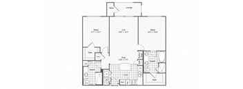 b2 Floor Plan at The Brookhaven Collection, Atlanta, 30329