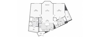 B4 Floor Plan at The Brookhaven Collection, Atlanta, 30329