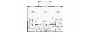 b3 Floor Plan at The Brookhaven Collection, Georgia