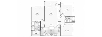 C1 Floor Plan at The Brookhaven Collection, Atlanta, GA, 30329